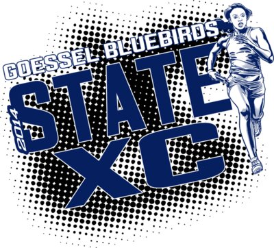 State XC - Design On Back Adult 8000 DryBlend™ 50/50 T-Shirt